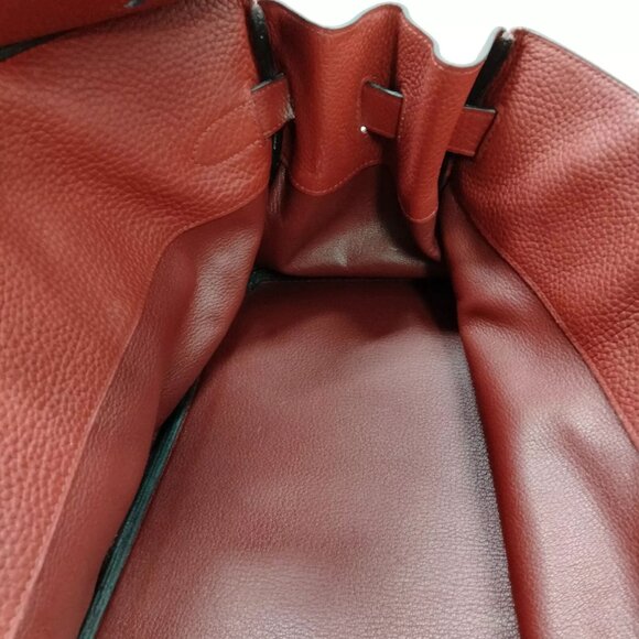 4295620BA (X6) Hermes Shoulder Bag Birkin Red Taurillon Clemence - Picture 10 of 13